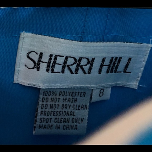 ☀️SOLD☀️Sherri Hill PROM dress blue beaded bodice - Picture 7 of 8